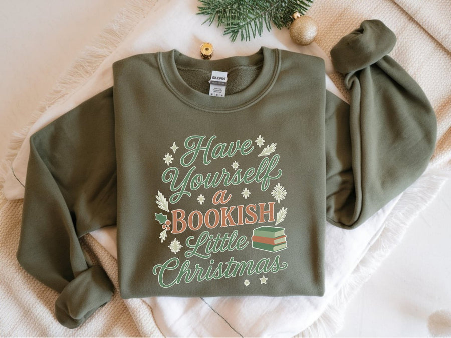 "Have Yourself a Bookish Little Christmas" Cozy Sweatshirt