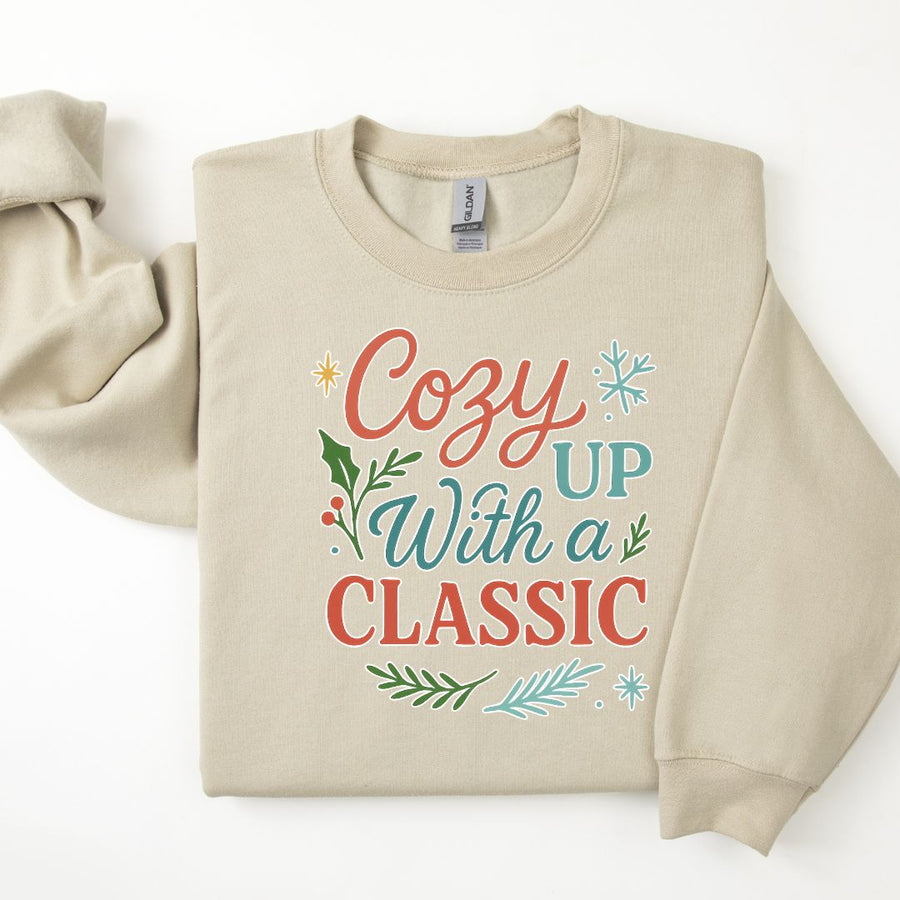 "Cozy Up With a Classic" Winter Reading Sweatshirt