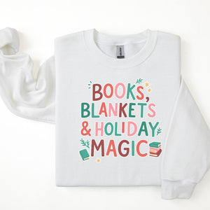 "Books, Blankets & Holiday Magic" Sweatshirt