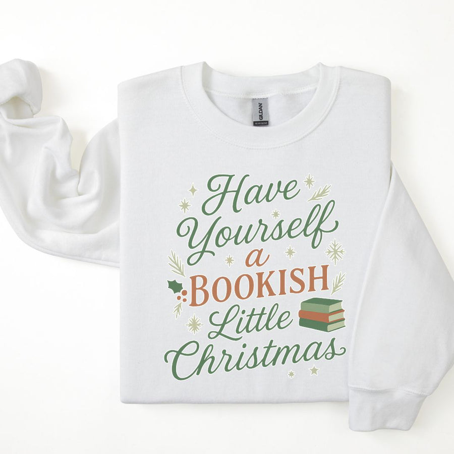 "Have Yourself a Bookish Little Christmas" Cozy Sweatshirt