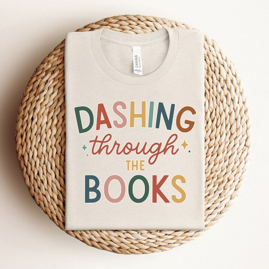 "Dashing Through the Books" Christmas Tee
