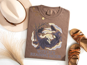 "Witch's Reading Hour" Halloween Inspired 100% Cotton T-Shirt