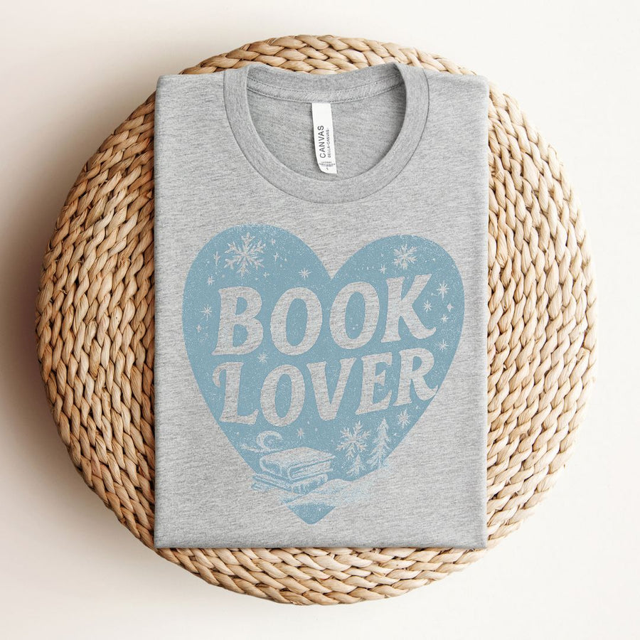 "Book Lover" Winter Themed Tee