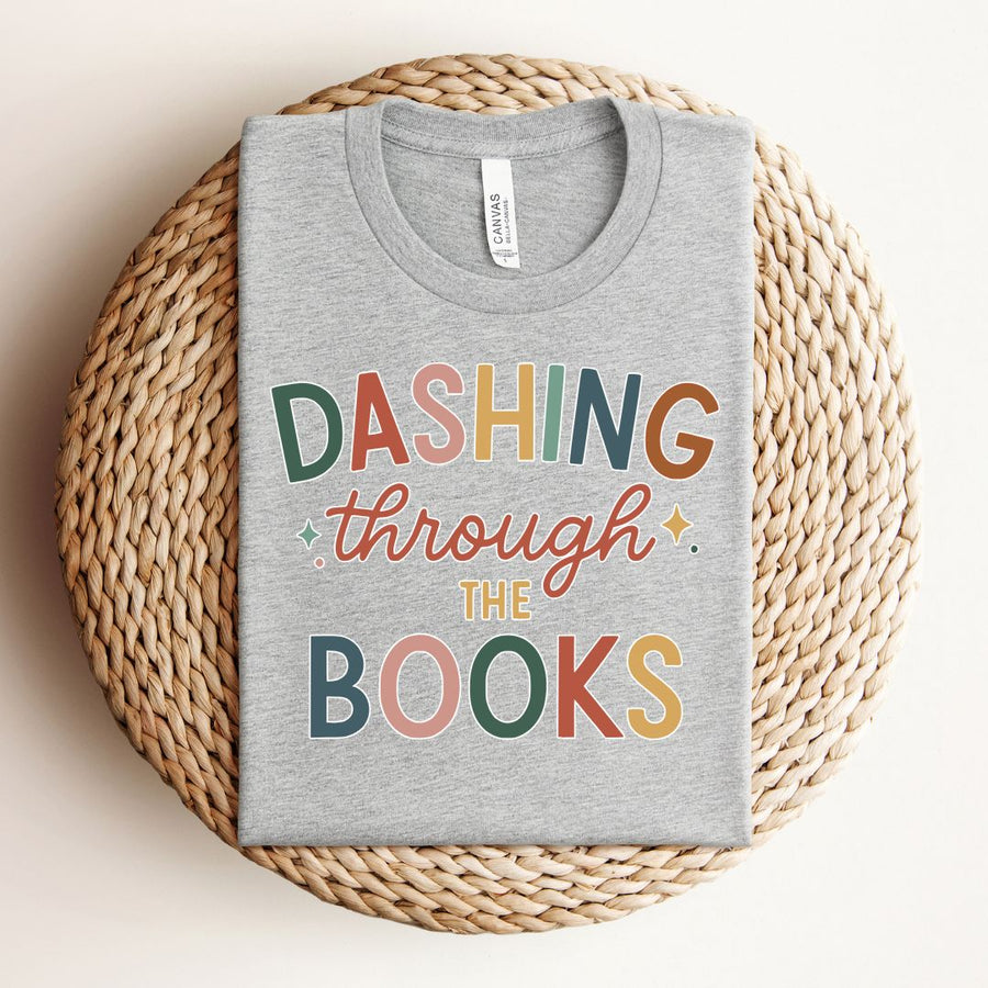 "Dashing Through the Books" Christmas Tee