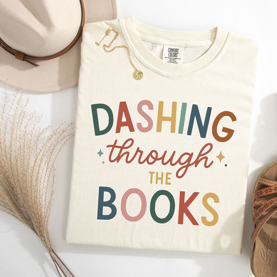 "Dashing Through the Books" Christmas Tee