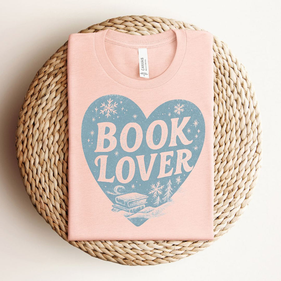 "Book Lover" Winter Themed Tee