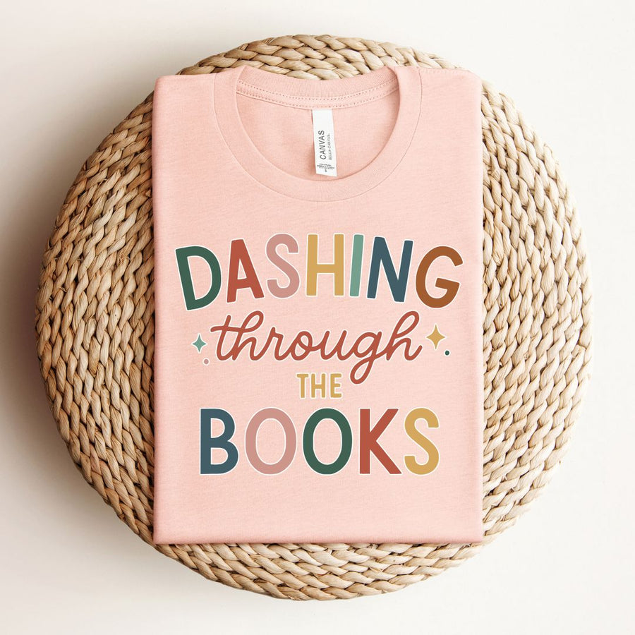 "Dashing Through the Books" Christmas Tee