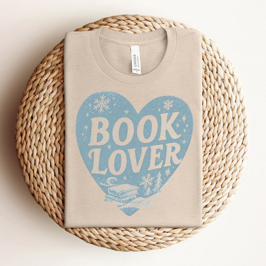 "Book Lover" Winter Themed Tee