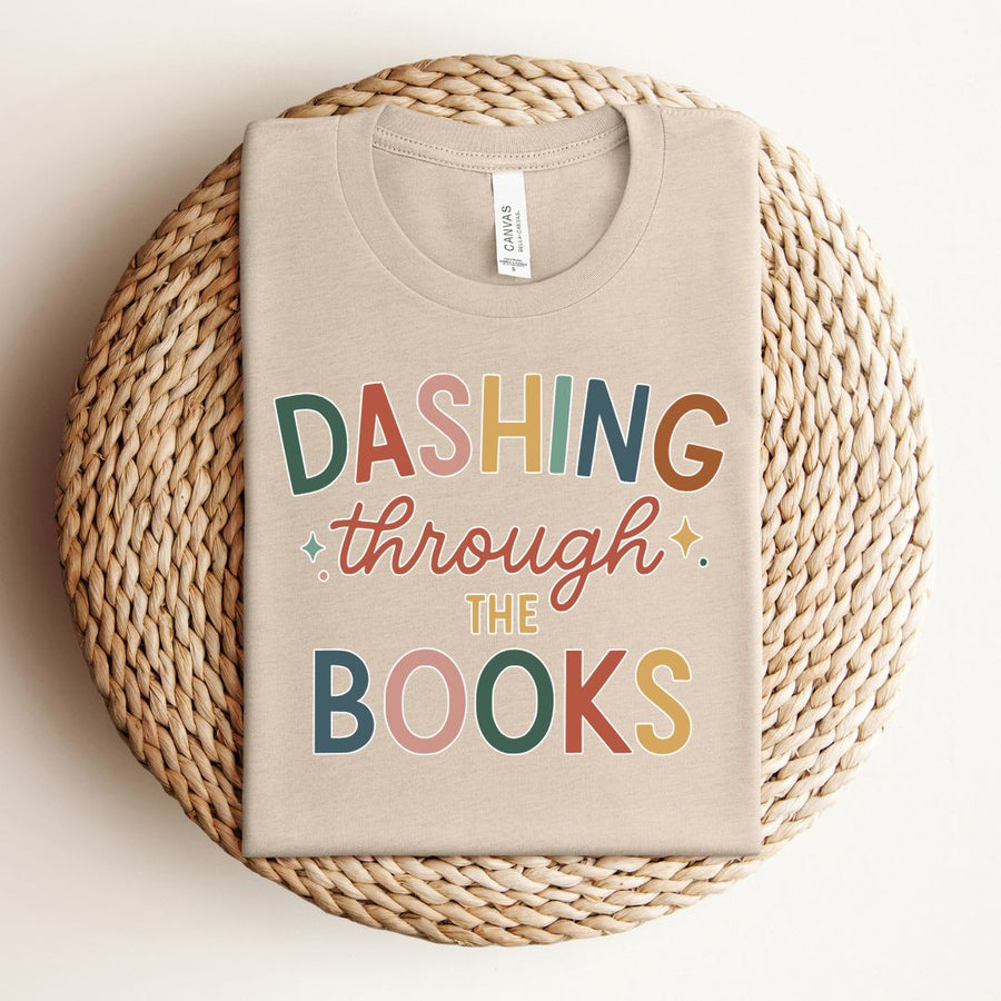 "Dashing Through the Books" Christmas Tee