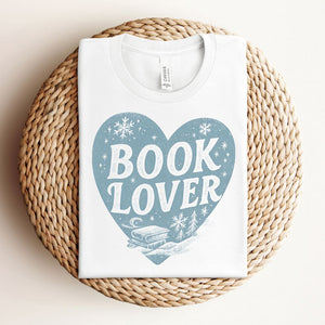"Book Lover" Winter Themed Tee