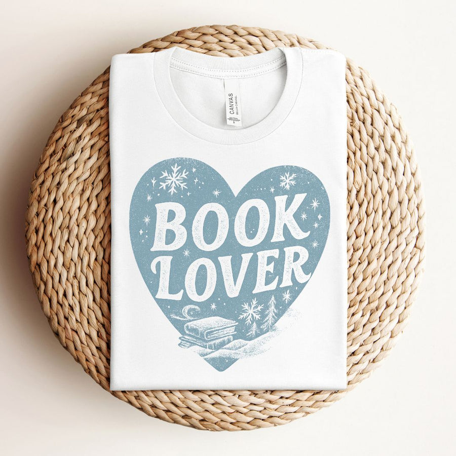 "Book Lover" Winter Themed Tee