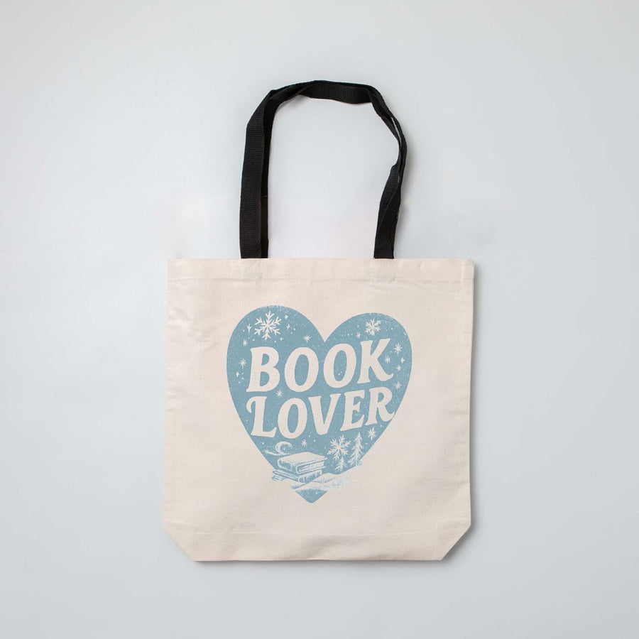 "Book Lover" Winter Themed Book Bag