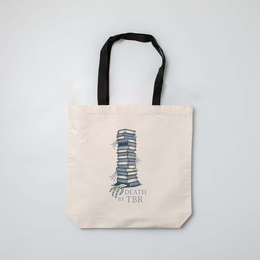 "Death By TBR" Halloween Theme Book Bag