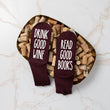 Load image into Gallery viewer, Drink Good Wine, Read Good Books Comfy Socks

