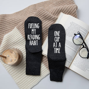 Fueling My Reading Habit One Cup at a Time, Coffee and Books Socks