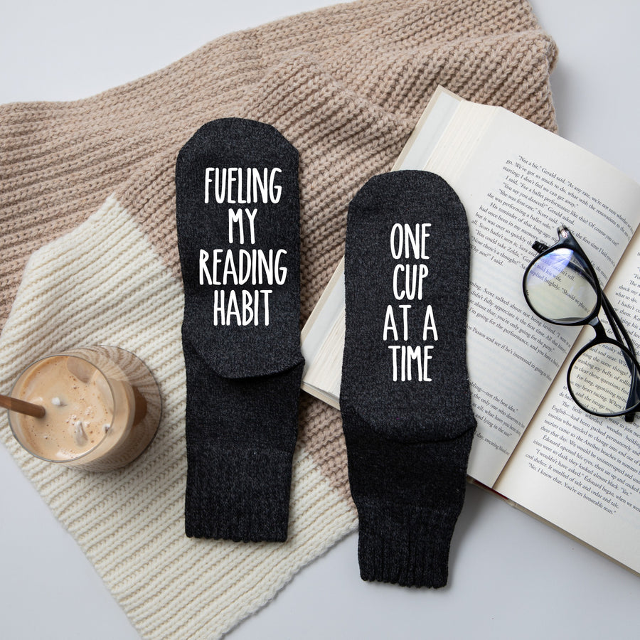 Fueling My Reading Habit One Cup at a Time, Coffee and Books Socks