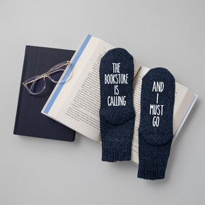 "The Bookstore is Calling... And I Must Go" Women's Reading Socks