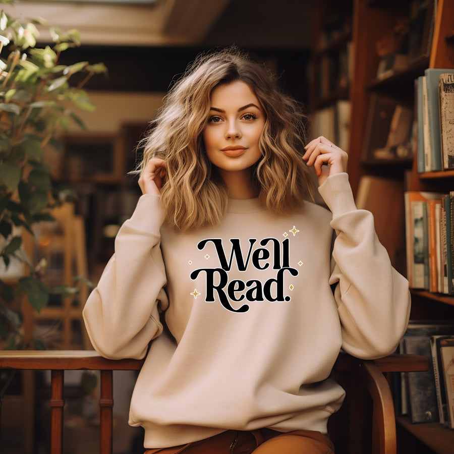 "Well Read" Cozy Bookish Sweatshirt