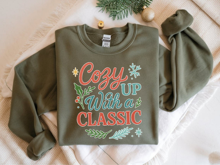"Cozy Up With a Classic" Winter Reading Sweatshirt