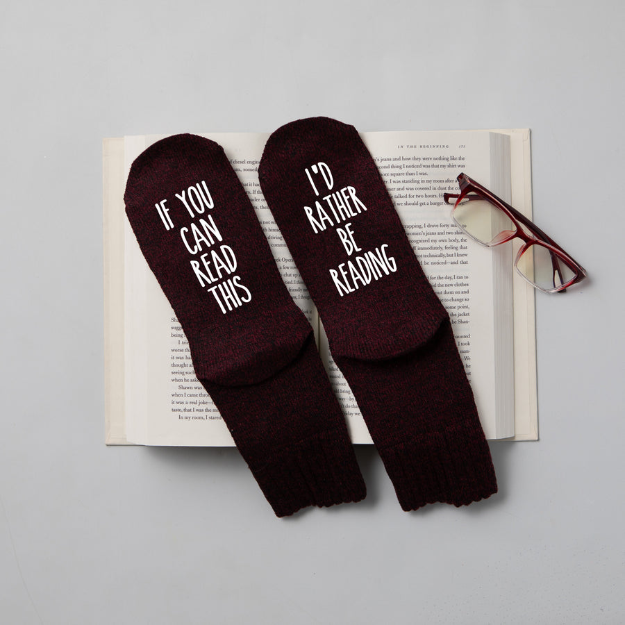 "If You Can Read This... I'd Rather Be Reading" Women's Book Socks