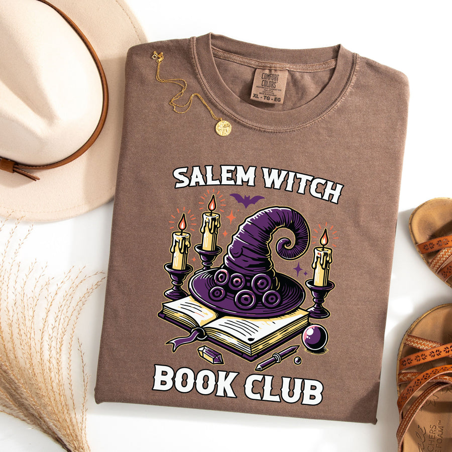 "Salem Witch Book Club" 100% Cotton Witchy Tee