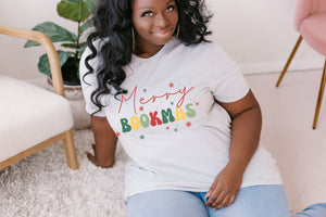 "Merry Bookmas" Christmas T-Shirt Gift