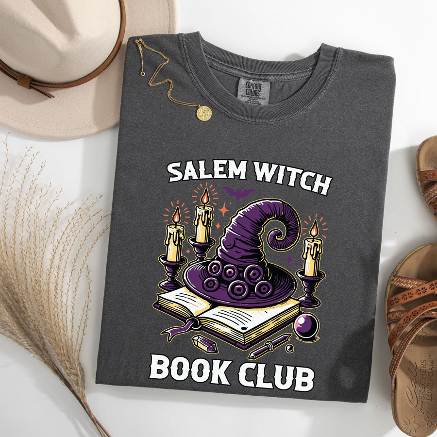 "Salem Witch Book Club" 100% Cotton Witchy Tee