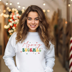 "Merry Bookmas"  Reader Christmas Gift Unisex Sweatshirt