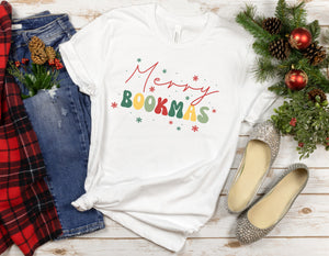 "Merry Bookmas" Christmas T-Shirt Gift