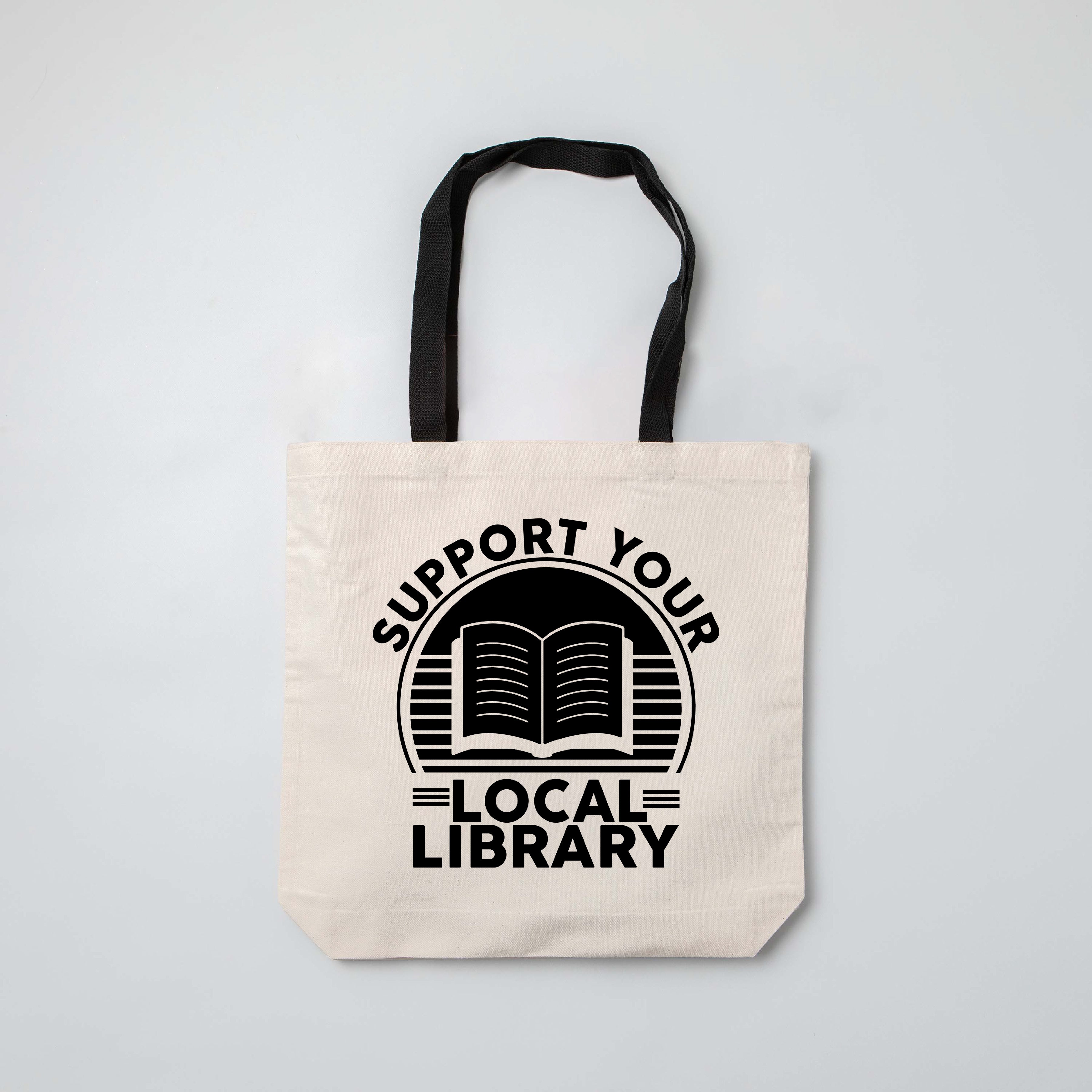 Support Your Local Library Retro Tote Bag – The Obstinate